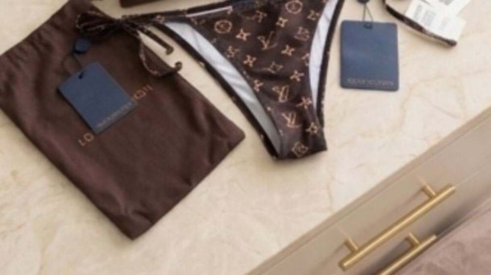 Louis Vuitton Monogram Print Two-Piece Bikini Set - Picture 4 of 7